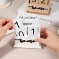 thumbnail image 4 of Uxcell Wooden Desk Calendar Block Perpetual with 9 Blocks, White, 4 of 7