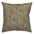 thumbnail image 2 of Creative Products Green Tree and Globe Pattern 18 x 18 Spun Poly Pillow, 2 of 3