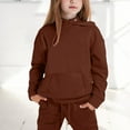 thumbnail image 3 of Girls Outfits Size 14-16 Letter Print Long Sleeve Pullover Hoodie Sweatshirt and Jogger Sweatpants Clothing Children Unisex 2 Pc Sweatsuit Set 4-5 Years, 3 of 5