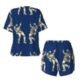 thumbnail image 2 of Sigee Disco party Astronaut Dancing for Sleepwear Casual Pjs with Pockets Women's Pajamas Sets Shorts 2 Piece Short Sleeve Lounge Sets 3X-Large, 2 of 9