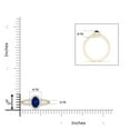thumbnail image 4 of ANGARA Natural Oval Blue Sapphire Split Shank Halo Ring in 14K Yellow Gold for Women (Size-6x4mm) | September Birthstone, Birthday, Anniversary, Jewelry Gift for Women | Natural Blue Sapphire Ring, 4 of 9