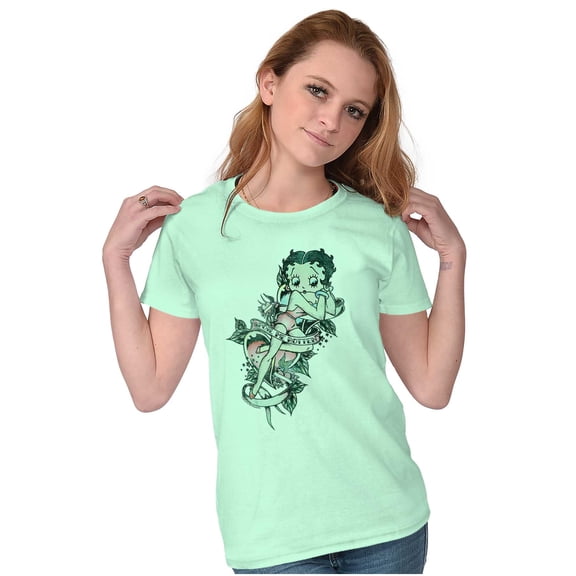 Betty Boop Spoil Me Rotten Tattoo Women's T Shirt Ladies Tee Brisco Brands S