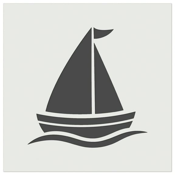 Sailing Sailboat DIY Cookie Wall Craft Stencil - 5.5 Inch
