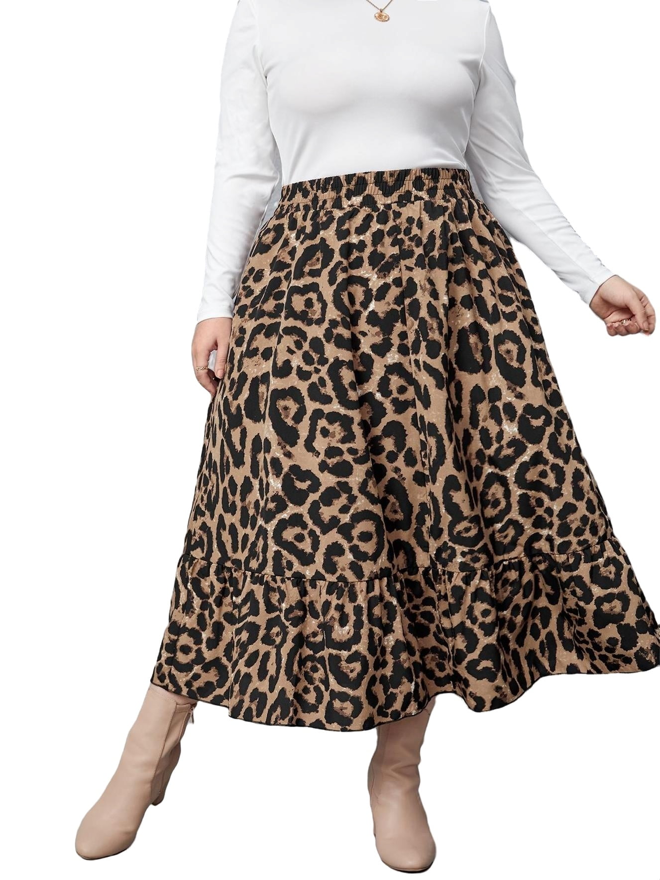 Elegant A Line Multicolor Plus Size Skirts (Women's) - Walmart.com