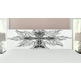 thumbnail image 1 of Celtic Headboard, Gothic Image in Celtic Style Simplistic Traditional Timeless Pattern Print, Upholstered Decorative Metal Bed Headboard with Memory Foam, King Size, White and Black, by Ambesonne, 1 of 4