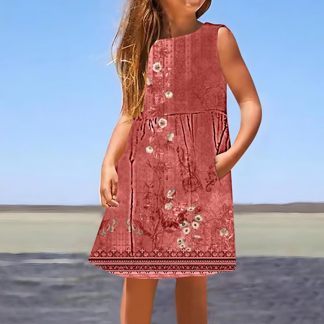 LOVZFMLL Fashion Spring And Summer Short Sleeve Round Neck Ruffle Dress Princess Skirt
