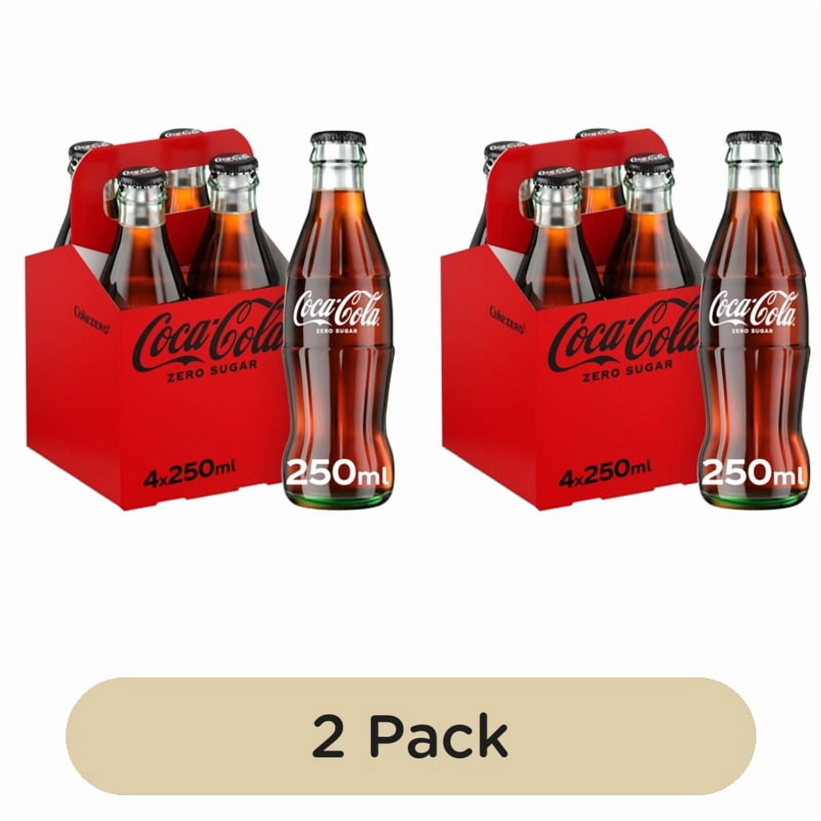 Coca-Cola Zero Sugar 4 x 250ml, British Import (Pack of 2)