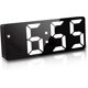 thumbnail image 1 of Reloj despertador digital, reloj digital LED de 6,7 pulgadas, despertador con cabecera, despertador temprano, control de voz, sin tictac, glotón, temperatura y fecha, 1 of 5
