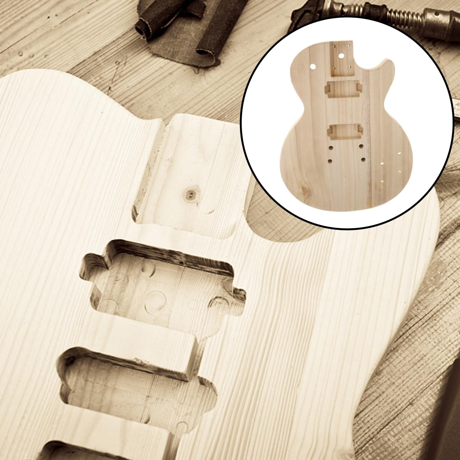 Unfinished Electric Guitar Hollow Maple Guitar Body Barrel Blank Suitable for DIY ST Guitar Parts, Perfect for Customizing