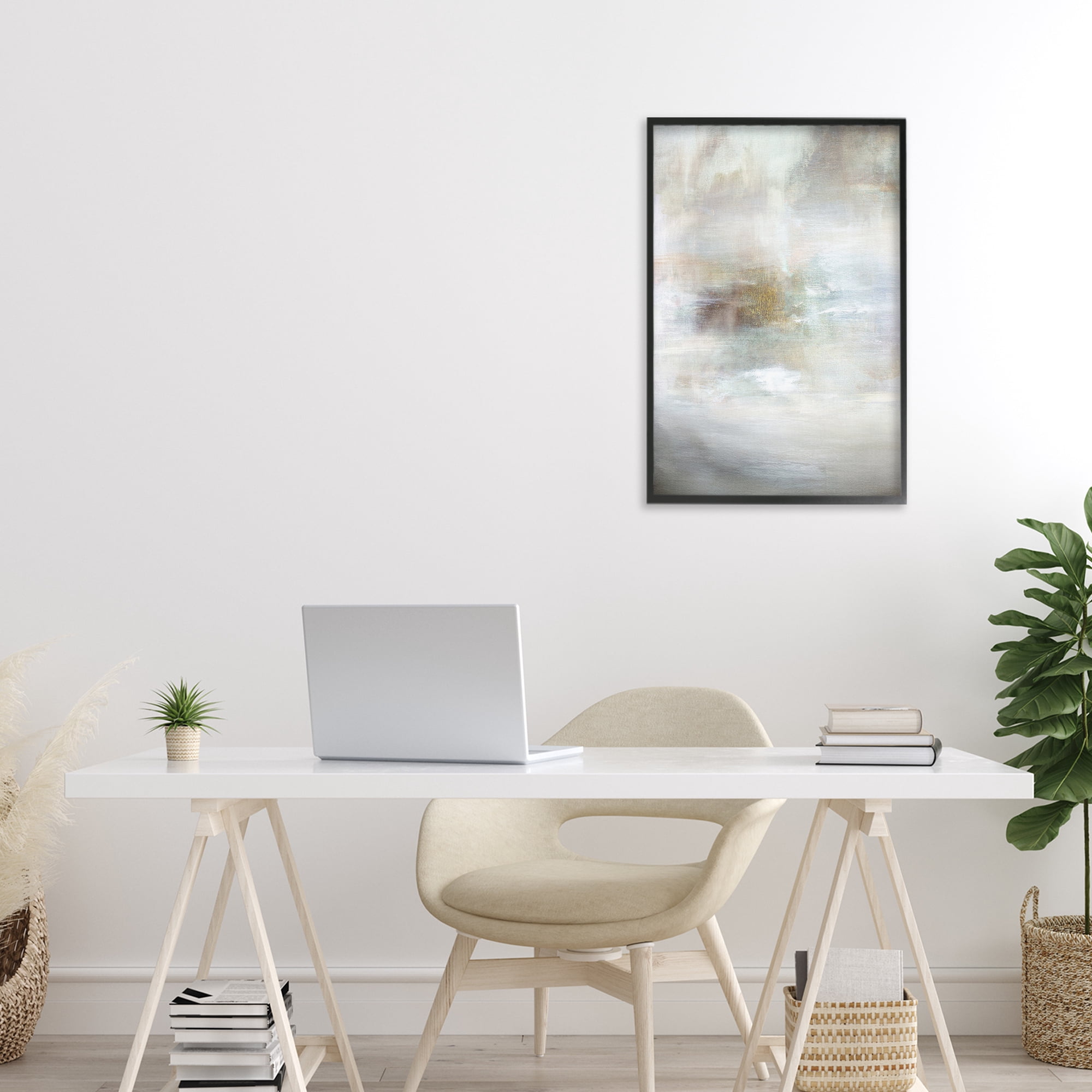 Stupell Industries Soft Haze of Subtle Light Black Framed Giclee Art, design by Hope Bainbridge