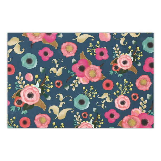 Lovely Floral Design Paper Placemats 25 Pack Luncheon Banquet Dining Table Setting Place Mats