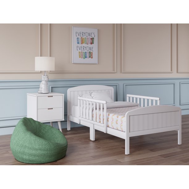 BK Furniture Harrisburg XL Wooden Toddler Bed, OffWhite