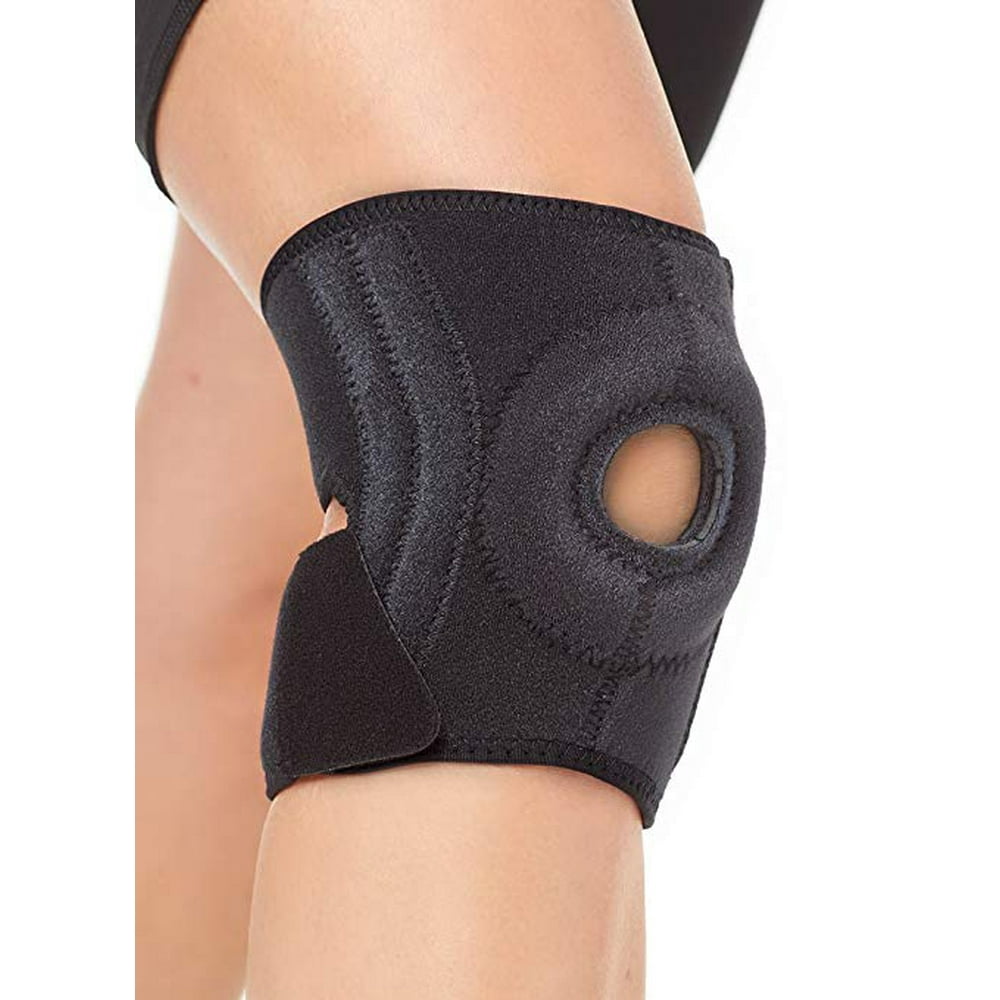 Mueller Stabilizzatore Ginocchio Regolabile Premium - Taglia Unica, Morbido, Con Molle In Acciaio, Aperto Rotula