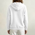 thumbnail image 4 of VEKDONE Womens Thin Fleece Lined Hoodie Fall Long Sleeve 1/2 Zip Up Pullover Sweatshirts | Casual Loose Fit Pullover Tops, Drawstring Hooded Sweatshirt with Kangaroo Pocket White XXL, 4 of 5