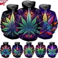 thumbnail image 4 of Sudadera con capucha con estampado 3D personalizado y colorido de hojas, moda urbana, informal, genial, para hombres y mujeres, ropa, tops, 4 of 5