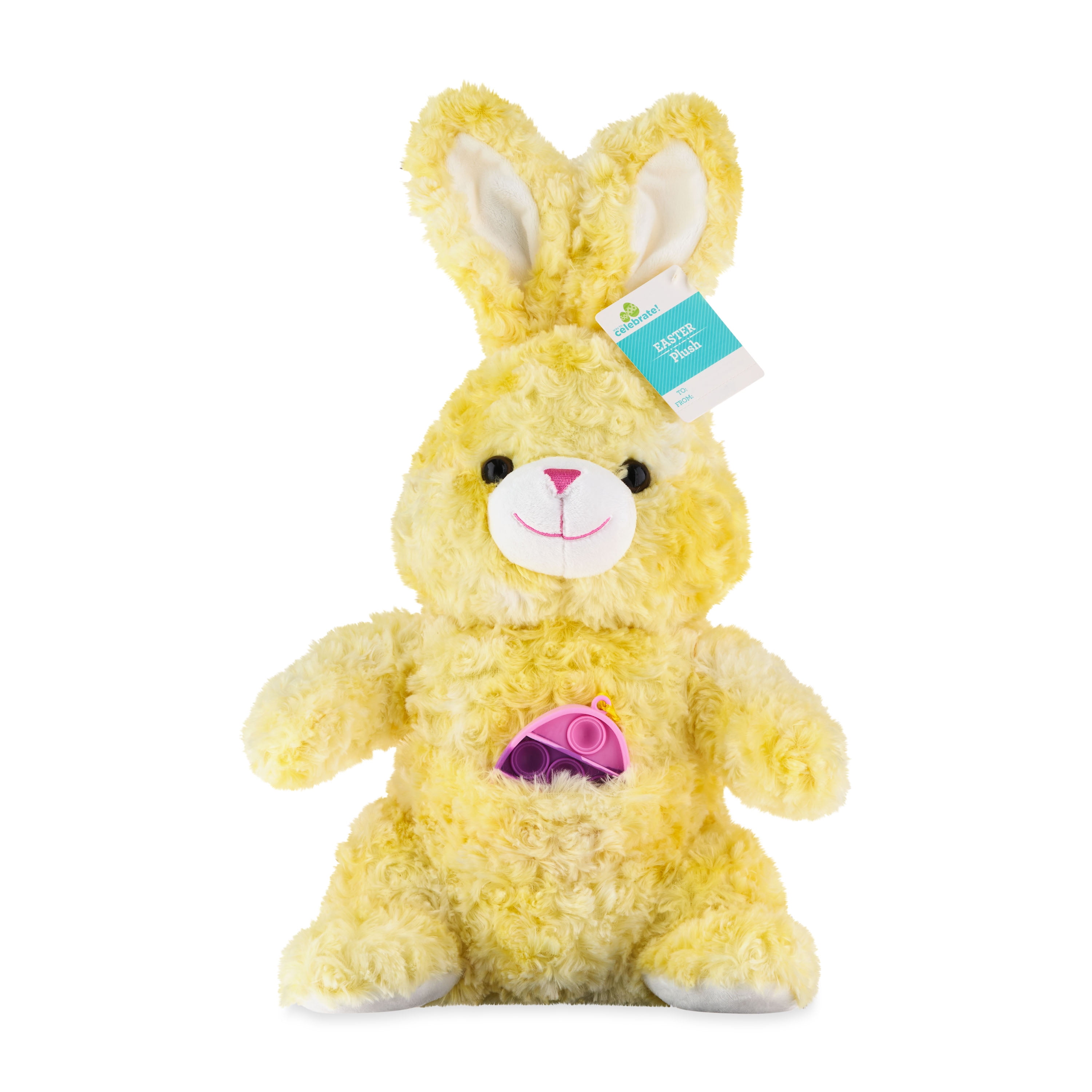 "Way to Celebrate! Easter Large Popper Bunny Plush Toy, Yellow"