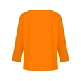 thumbnail image 3 of Garbnen Boys Long Sleeve Shirt Crewneck Orange Teen Girls Shirts Basic Fall Preppy Girls Oversized Sweatshirt 6-7 Years, 3 of 4