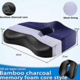 thumbnail image 4 of Cojín de espuma viscoelástica para asiento, almohada ortopédica para coxis, cojín para silla de oficina, soporte para cintura, cojín para espalda, asiento de coche, 4 of 4