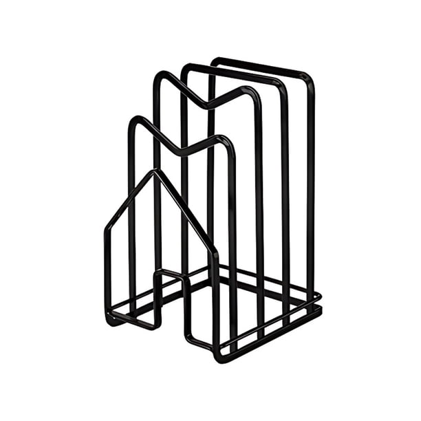 Bewildely Soporte organizador de tabla de cortar de hierro, moderno y hermoso, amplia gama de usos, tamaño adecuado Organizadores de utensilios de cocina Negro