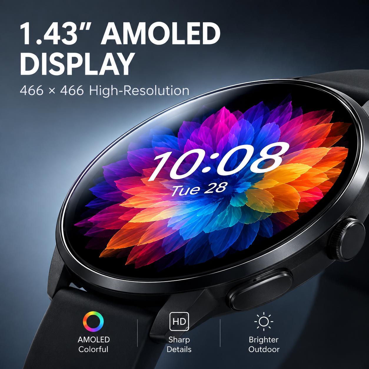 VILINICE 1.43" AMOLED Smart Watch with Bluetooth Calling photo 6