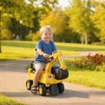thumbnail image 2 of Aosom CAT Licensed Excavator Ride-on Toy for Kids w/ Manual Shovel, Yellow, 2 of 10