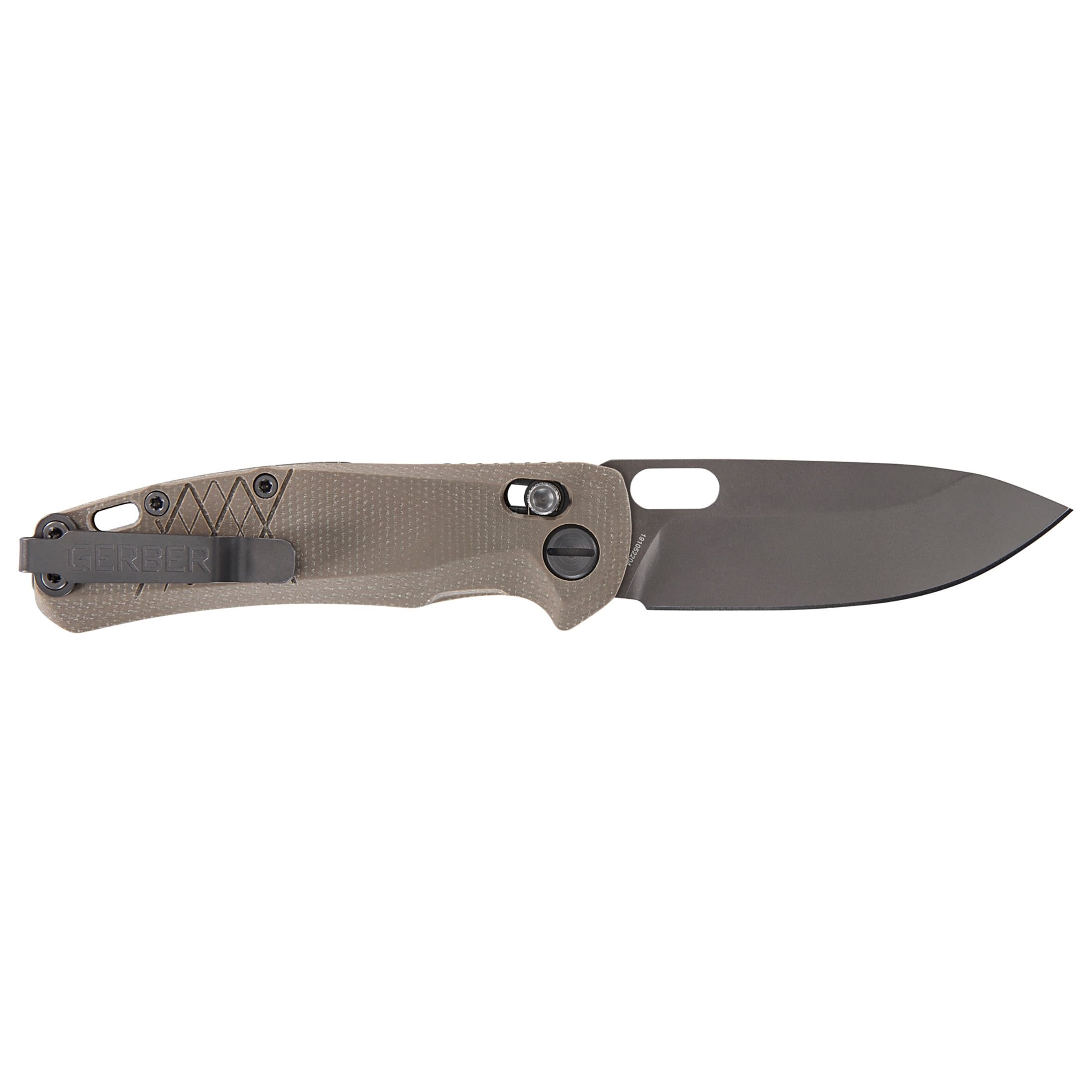 Gerber Scout Tan Folding Knife, Plain Edge, Drop Point