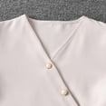 thumbnail image 3 of Girls 2 Piece Outfit Set Beige Blazer & Wide Leg Pants, Peplum Top Dressy Suit for Party Church 5-14 Years,Size 9-10 T, 3 of 8