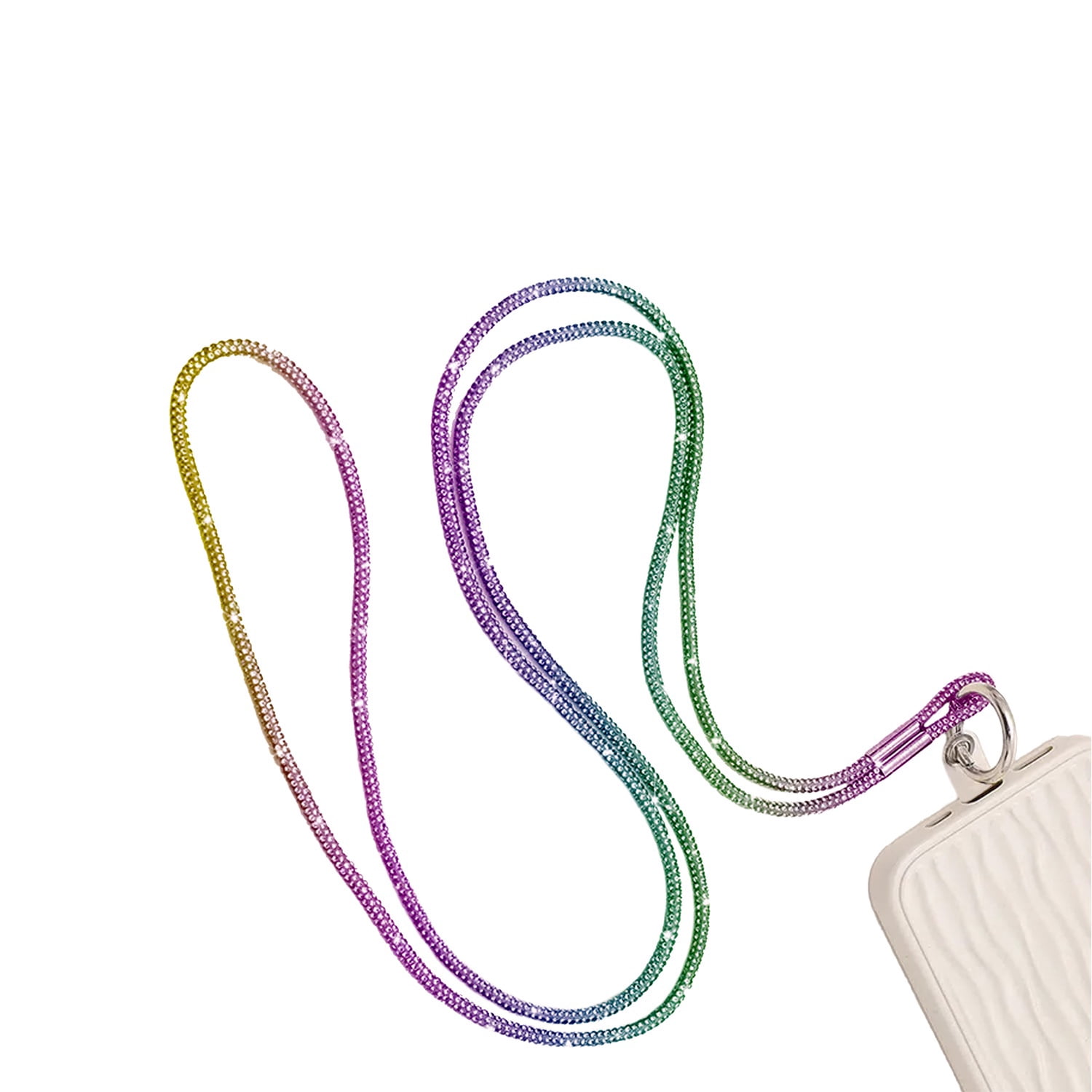 Fashion Crystal Bead Lanyard with Key Holder - Multicolor