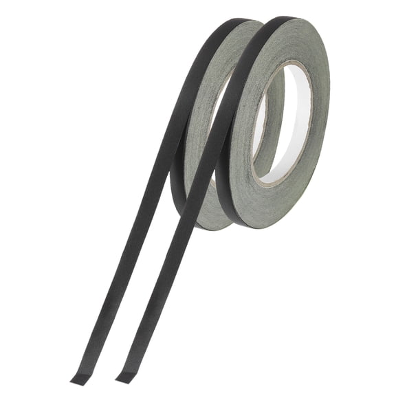 Uxcell Insulating Acetate Cloth Adhesive Tape, 0.4in x 98ft Black Electrical Heat Resistant Fabric Tape with Paper, 2Pcs