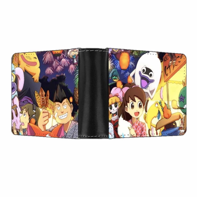 Billetera Yokais Watch con personajes de anime, delgada y plegable