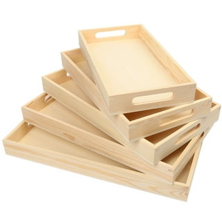 Stylecraft Unfinished Wood Tray, Rope Handles, 9.25 x 16 (1 Piece) 2  lbs., Rectangle Design 