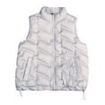 thumbnail image 6 of Women's Sleeveless Vest Jacket, Solid Color Cotton Zip Front Top, Casual Short Length Tank Style Outerwear, Lightweight Layering Piece, Comfortable Vest with Pocket Grey L, 6 of 6
