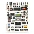 thumbnail image 7 of FORMRS 1-Subject Spiral Notebook 8" x 5" College Ruled 60 Refillable Sheet A5 Hard Cover, 2 Pack, Retro Collection Pattern, 7 of 7