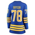 thumbnail image 3 of Women's Fanatics Jacob Bryson Royal Buffalo Sabres Home Breakaway Player Jersey, 3 of 3