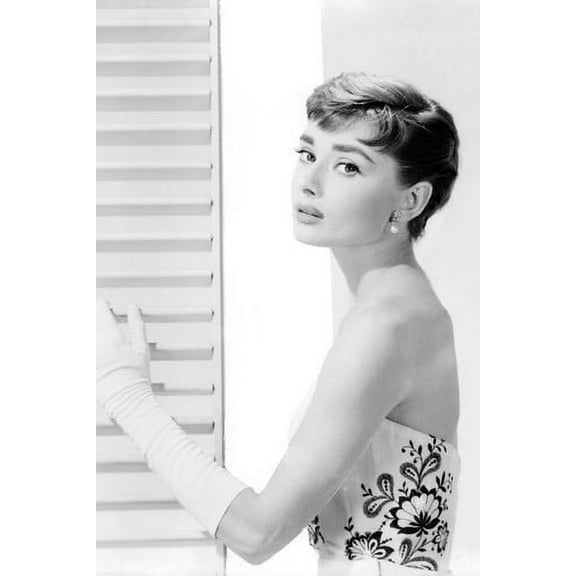 Audrey Hepburn Off Shoulder Dress White Gloved Hand 24X36 Poster
