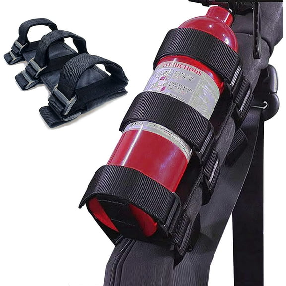 SNNROO Adjustable Roll Bar Fire Extinguisher Mount Bracket Car Trunk Holder for Jeep (Black)