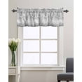 thumbnail image 3 of Curtain Valance for Windows Birch Tree Grey Gradient Kitchen Valances Rod Pocket Short Curtains,Vintage Oil Painting Art Window Treatment Panel for Living Room Bathroom Bedroom 42x12in, 3 of 8