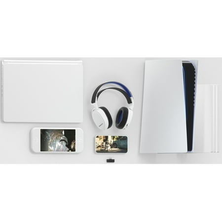 SteelSeries - Arctis 7P+ Wireless Gaming Headset for PS5, PS4, PC, and Switch - White