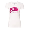 thumbnail image 2 of I Wear Pink for My Sisiter Survivor Awareness Womens Slim Fit Junior Tee, White, Small, 2 of 3