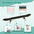 thumbnail image 4 of 31'' Complete Skateboard 7 Layer Canadian Maple Double Kick Deck Skateboards Hand drawn striped pink girly stripe for textile paint ink Skate Board for Beginner Adult Gifts, 4 of 5