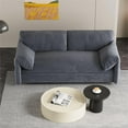 thumbnail image 4 of Tabaray 66" Sofa Bed Queen Size, Pull Out Couch Bed, 3-in-1 Convertible Sleeper Sofa with Side Pocket, Modern Velvet Futon Couch for Living Room, Small Space, Apartment, Bedroom, Dark Grey, 4 of 9