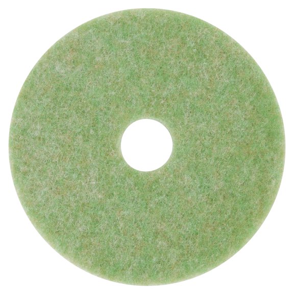 Low-Speed Topline Autoscrubber Floor Pads 5000, 13" Diameter, Green/amber, 5/carton | Bundle of 5 Cartons