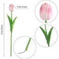 thumbnail image 2 of 10pcs Latex Tulips Real Touch Pink Artificial Flowers Fake Tulips Arrangement Bouquet for Home Office Wedding Decor (Pink), 2 of 5