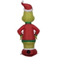 thumbnail image 4 of Suéter navideño inflable Grinch Gemmy de 1,2 m con luces LED, 4 of 6