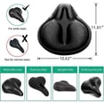 thumbnail image 2 of Bike Seat Pads, Wide Gel Cycling Covers for Men and Women, Suitable for Spinning, Stationary and Cruiser Bikes, Indoor Outdoor Cycling, Including Wate, 2 of 5