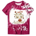 thumbnail image 4 of Akiihool Halloween Tops Women's Puff Long Sleeve Shirts Pleated Crew Neck Fall Tunic Tops Blouse Dressy Casual Summer T-Shirts Hot Pink,L, 4 of 5