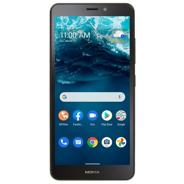Walmart Family Mobile Nokia C100, 32GB, Blue- Prepaid Smartphone [Locked to Walmart Family Mobile]