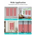 thumbnail image 6 of Window Privacy Film, Simple Red Stripes UV Sun Blocking Window Tint Film Heat Control One Way Blackout Window Film, Geometric Vertical Linens Modern Minimalism Non Adhesive Static Cling 23.6x78.7 In, 6 of 7