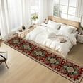 thumbnail image 3 of Mitzzllc Runner Rug 2'x12' Non Slip Hallway Vintage Rugs,Machine Washable Long Floor Carpet Entryway Area Rugs,Maroon and Beige, 3 of 9