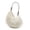 White milk, variant on Women Conch Handbag Handwoven Shoulder Bag with Pearls Strap Top Handle Bag Stylish Crossbody Bag Seashells Bag